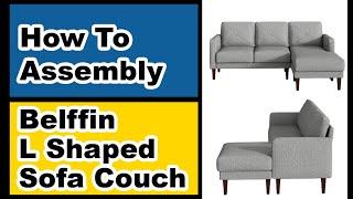 Belffin | Convertible Sectional Sofa Couch with Chaise L Shaped Sofa Couch Assembly Instructions