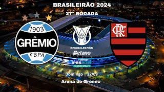 GRÊMIO x FLAMENGO | BRASILEIRÃO 2024 | 27ª RODADA | Gameplay PES2021