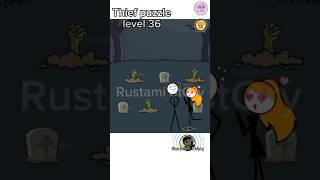 Thief Puzzle level 36 - funny stickman - funny game #shorts