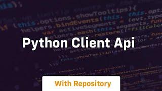 python client api