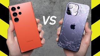 Galaxy S23 Ultra vs. iPhone 14 Pro Max Drop Test!