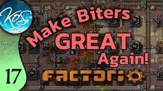 Factorio Ep 17: NORTHERN BARRIER - Make Biters GREAT Again! - Mod, Let's Play, Gameplay