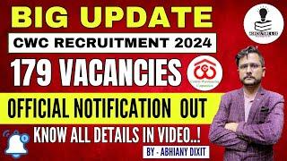 CWC Recruitment 2024 | Central Warehousing Corporation Recruitment 2024 | 179 Vacancies | Agri Job