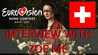  Interview with Switzerland's Zoë Më - who will be singing 'Voyage' at Eurovision 2025 in Basel