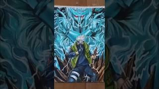 Drawing Kakashi with Susanoo #shorts #naruto #animeart