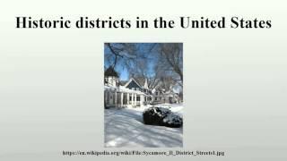 Historic districts in the United States