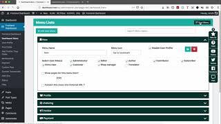 Sorting Menu in Frontend Dashboard WordPress Pluing