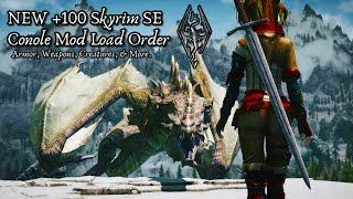 +100 MODS ULTIMATE RPG LOAD ORDER | Skyrim SE Console Modded Load Order & Gameplay