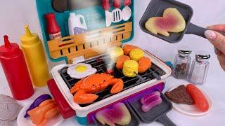 [toy asmr] Barbecue BBQ Playset ASMR Cooking Toys Satisfying with Unboxing No Talking Review Toys