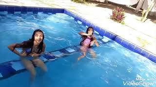 Corrida na #piscina com a minha prima #divertido |Familia Lima BR #divertido