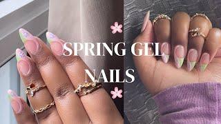 Spring gel nails  / Gel x dupe / ASMR / Gel x Apres dupe / Beetles spring liner gel