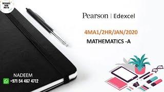 4MA1/2HR | Edexcel International GCSE Mathematics A | 2020 | January | MathsTV | Science And Math