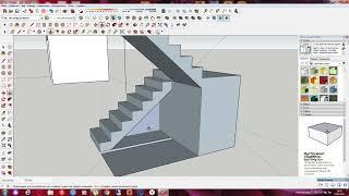 БЕТОННАЯ ЛЕСТНИЦА. Рисуем в SketchUp