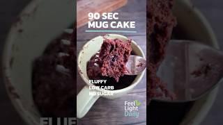 Fluffy keto mug cake in 90 sec  (no sugar!)