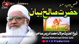 Molana M۔Idrees Sahb Audio Bayan||Hazrat Salih A.S Bayan ||حضرت صالح ؑ بیان