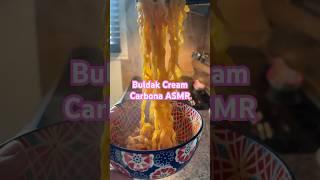 Making and eating Buldak Cream Carbonara #asmr #ramen #shorts