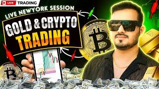 New York Session , Crypto & Gold Live Trading || 10th Jan || The Trade Room -  Mayank Raj