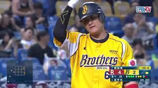06/18 樂天 VS 中信 九局下，樂天換上投手陳柏豪，一陣小亂流後回穩投出2K順利收下今日比賽的勝利!