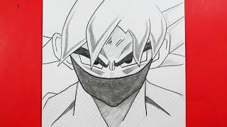 Learn How to Draw Masked Anime Goku / Easy Anime Drawing