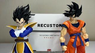 RECUSTOM DESTINED RIVAL & FOE | GOKU AND VEGETA HISTORIC FIRST BATTLE | HEAD SCULPT UNBOXING REVIEW