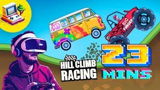 23 Minutes of Pure Fun with Hill Climb Racing | Best Gameplay, Tips, Tricks & Epic Stunts!