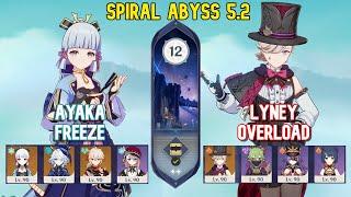 C1 Ayaka Furina Freeze & C0 Lyney Overload | New Spiral Abyss 5.2 | Genshin Impact