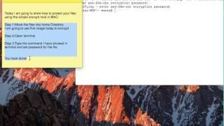 How to encrypt and decrypt files using openssl in MAC