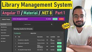 Angular 17 Library Management System from Scratch | .NET 8 | Initial Setup | Part 1