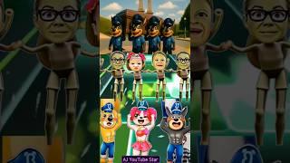 SHERIFF LABRADOR EXE vs DOBIE EXE vs SHERIFF PAPILLON EXE x Coffin Dance |Tiles Hop #shorts