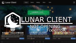 (FIX)  Lunar Client does not launching: Starting JVM | Game Is Running