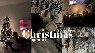 DECORATE FOR CHRISTMAS WITH ME decor shopping, getting in the spirit, hot chocolate, holiday reset