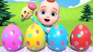 Leo explores colorful surprise eggs at the farm | Leo Kids Songs & Nursery Rhymes