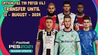 OPTION FILE T99 PATCH V6.1 TRANSFER UNTIL 13 - AUGUST - 2024 - PES 2021