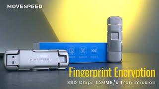 The Ultimate Flash Drive! MOVESPEED USB3.2 Pendrive with Fingerprint Encryption 