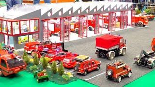 RC FIRE FIGHTERS IN ACTION// BIG RESCUE ACTION// BIGGEST RC FIRE FIGHTERS MEETING// BURNING TRACTOR