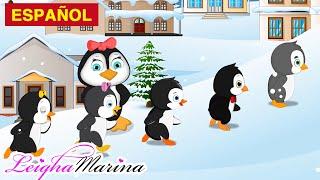 5 Pingüinos Salieron A Pasear - Canciones Infantiles - Leigha Marina en Español