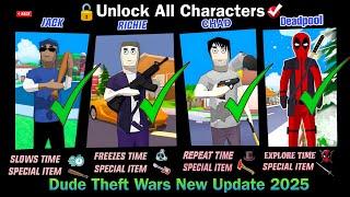 DUDE THEFT WARS - All CHARACTERS (RICHIE & CHAD - DEADPOOL) Unlock  Dude Theft Wars This New Update