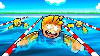 Swimming 8,345,321,334 MPH in Roblox Swimming Race Simulator