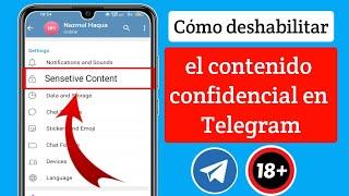 Cómo deshabilitar contenido confidencial en Telegram 2023 |Cómo deshabilitar el filtrado en Telegram