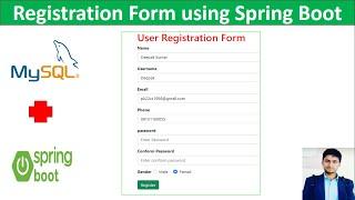 Registration Form Spring Boot with MySQL Database