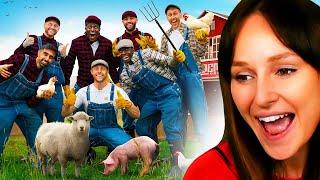 Freya Reacts to SIDEMEN BECOME FARMERS FOR 24 HOURS