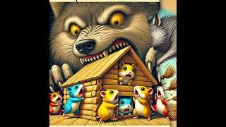 The Three Hamster Brothers and the Big Bad Wolf #ai #cute #aiartanimation #aiartwork #hamsters