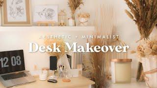 aesthetic desk makeover + shopee haul