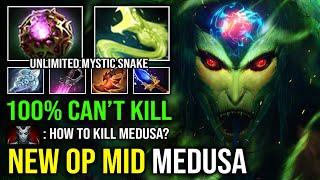 NEW OP MID MEDUSA 100% Unkillable Mystic Snake Skill Spam with OC Khanda + Wind Waker Dota 2