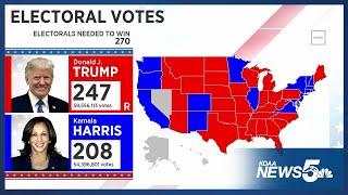 Former President Donald Trump leads in electoral votes Tuesday night