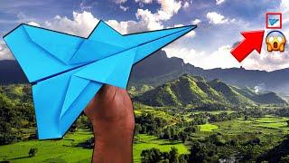 How to make Paper Airplane that FLY FAR , easy paper plane