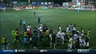 USA vs Bahrain COTIF Tournament brawl 4 Red Cards 2016-08-01 U-20 Men's Tournament