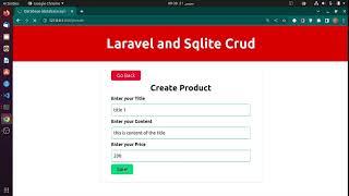 laravel and sqlite crud with tailwindcss || laravel project