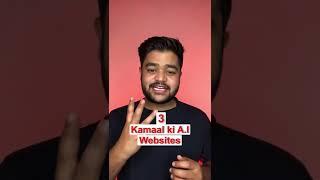 3 kamaal ki A.I websites #techshorts tech #ai #geektimeline #shorts