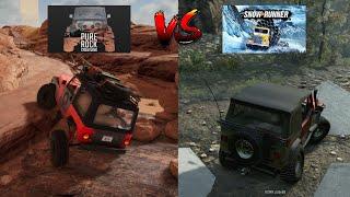 Snowrunner vs Pure rock crawling - Game Comparisson